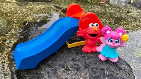 Elmo And Abby Ocean Slide Sesame Street Toys Youtube