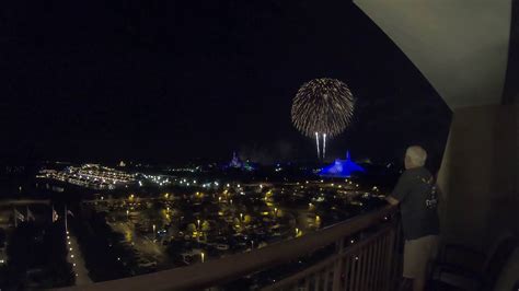 Disneys Contemporary Resort Balcony Fireworks June 2019 — Gopro Hero7