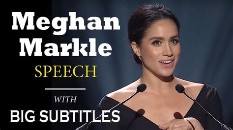 Meghan Markle S Powerful Speech About Feminism English Speech With Big Subtitles Youtube