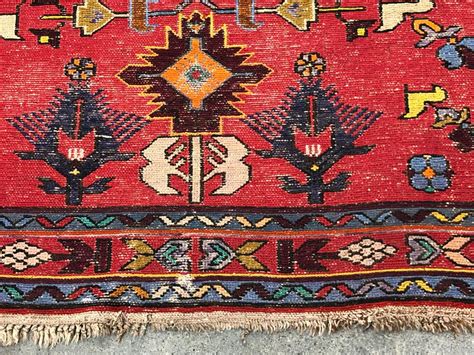 Lot Persian Floral Motif Hand Woven Wool Rug
