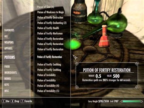 Fortify Alchemy Potion Recipe