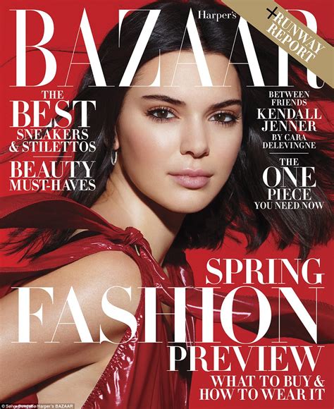 Kendall Jenner Goes Nude For Harpers Bazaar Cover Shoot Daily Mail