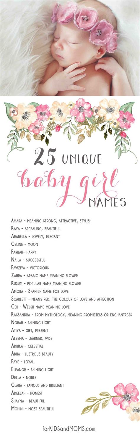 unique girl names and meanings honfiles