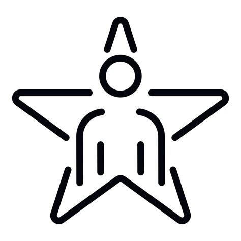Man Star Icon Outline Style 15676760 Vector Art At Vecteezy