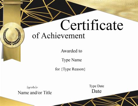 Certificate Outline Template