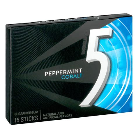 Wrigleys 5 Peppermint Cobalt Sugarfree Gum 15ct