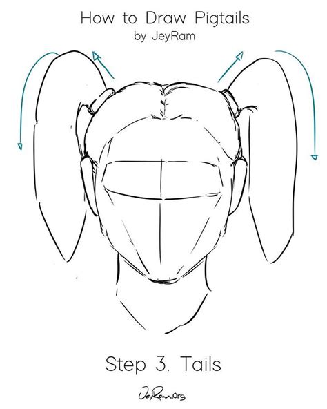 How To Draw Hair In Pigtails Step By Step Tutorial For Beginners How