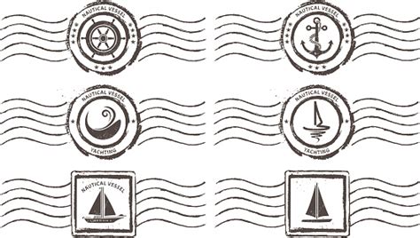 Nautical Vessel Stamps Stock Illustration Download Image Now Istock