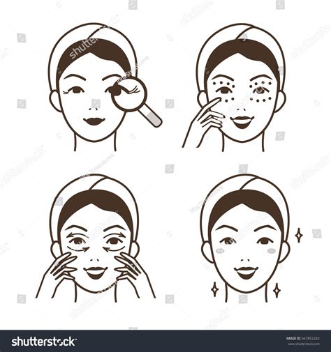 Steps How Apply Antiaging Eye Cream 스톡 벡터로열티 프리 567852262 Shutterstock