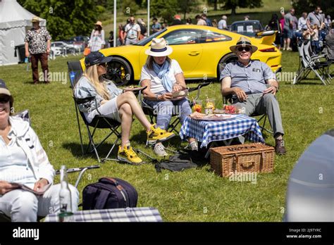 Car enthusiasts enjoy the warm weather at the Supercars & Classics
