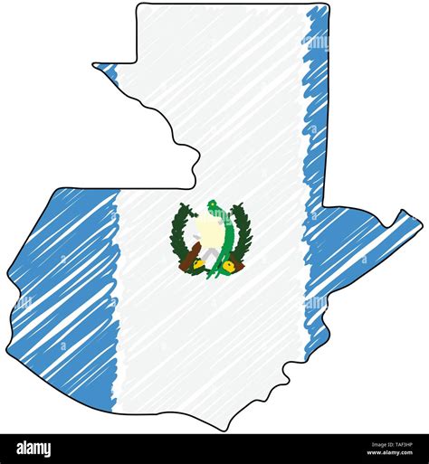 Guatemala Mapa Boceto Dibujados A Mano Ilustración Del Concepto De