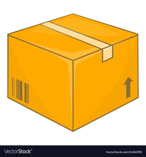 Cardboard Box Icon Cartoon Style Royalty Free Vector Image