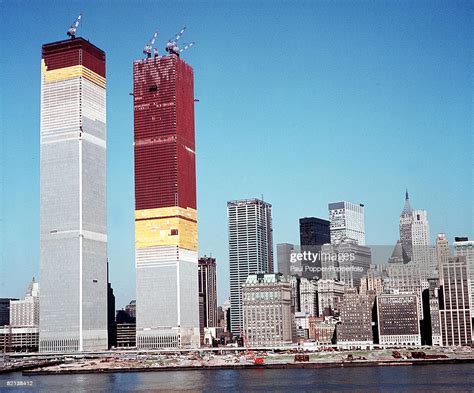 New York City Usa A View Of The Twin Towers Of The