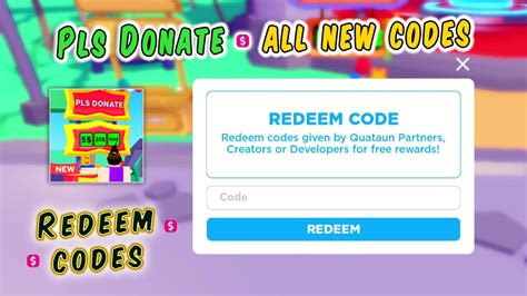 Redeem New Codes In Pls Donate Roblox All Working Codes Youtube