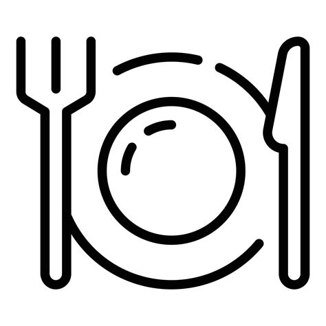 Food Dishes Icon Outline Vector Meal Dish 15887654 Vector Art At Vecteezy