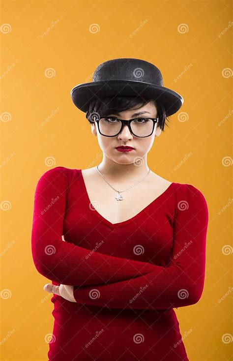 Bored Nerd Stock Image Image Of Brunette Portrait Look 29203183