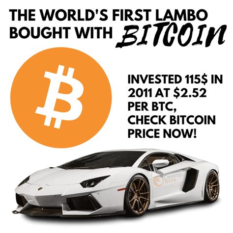 Saddington bought his very first bitcoin investment at only $2.52, admitting that he was practically. Can you buy lamborghini with bitcoin