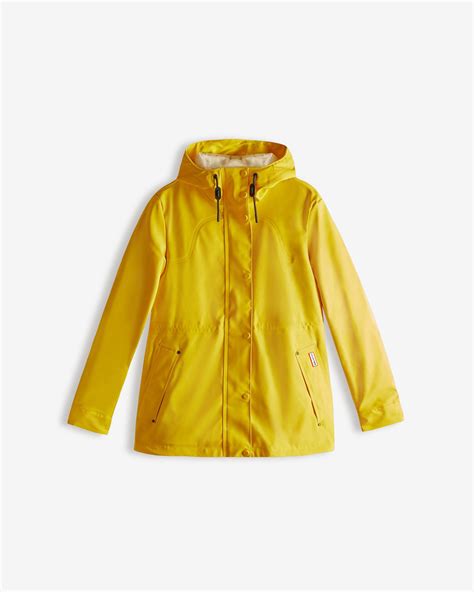 Hunter Womens Original Lightweight Waterproof Jacket In Yellow Lyst
