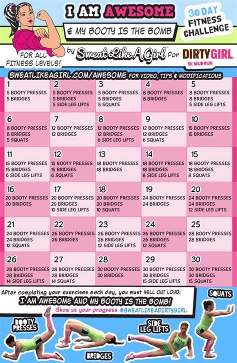 🌸30 day booty challenge 🌸 health fitness trusper tip 30 day fitness fitness diet health