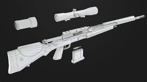 3d Model Fr F2 Sniper Rifle Vr Ar Low Poly Cgtrader