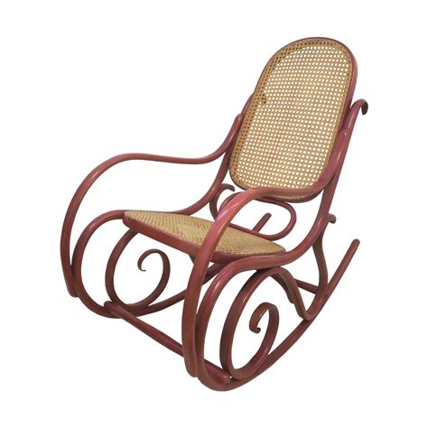 1970s Vintage Thonet Style Bent Cane Rocking Chair Chairish