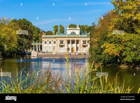 Royal Garden In Warsaw Called Lazienki Krolewskie Palace On The Water Warsaw Mazovia Region