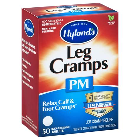 Hylands Leg Cramps PM Nighttime Cramp Relief Tablets Shop Herbs Homeopathy At H E B