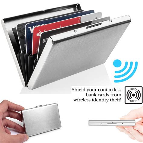 Aluminum Metal Slim Anti Scan Credit Card Holder Rfid Blocking Thin