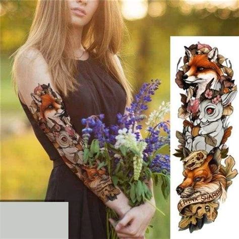 Sexy Large Arm Sleeve Tattoo Temporary Tattoos