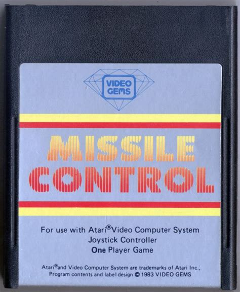 Missile Control 1983 Atari 2600 Box Cover Art Mobygames