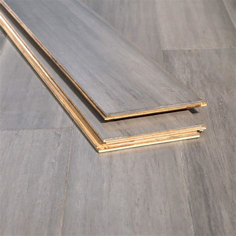 Engineered Click Lock Bamboo Flooring Sample Ambient Bamboo Color