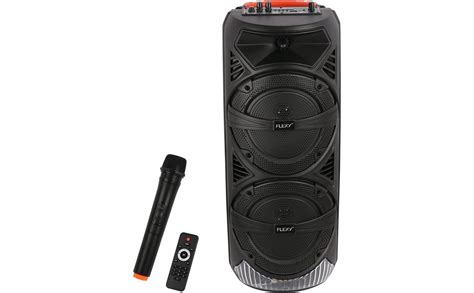 flexy 7500w portable pa trolley speaker with bluetooth mic fm aux koroake 2 years warranty