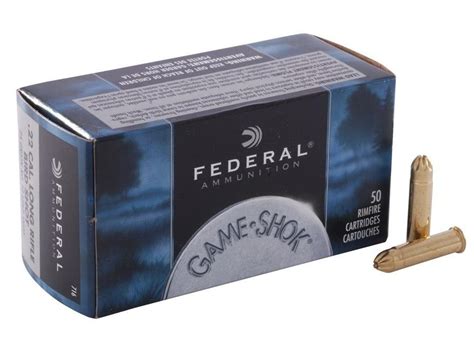 Federal Game Shok Ammunition 22 Long Rifle 25 Grain 12 Shot Shotshell