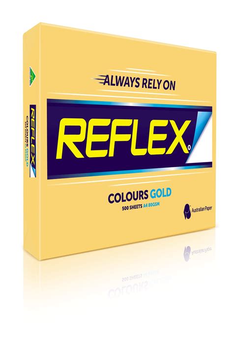 Reflex Copy Paper Tints A4 80gsm Ream Of 500 Sheets Gold Paper Plus