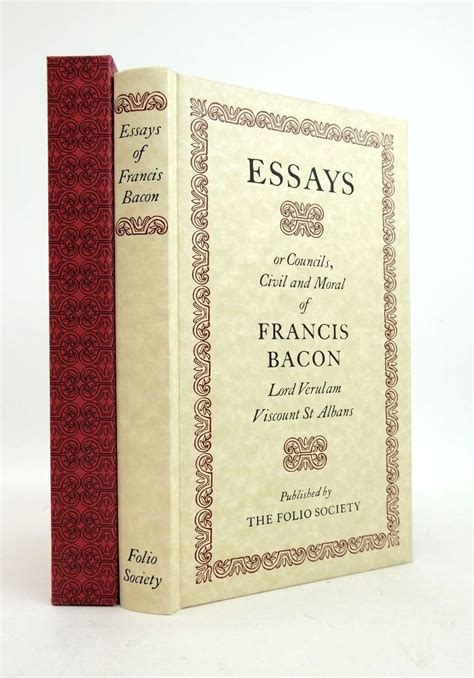 Stella And Roses Books Francis Bacon Essays Or Counsels Civil And