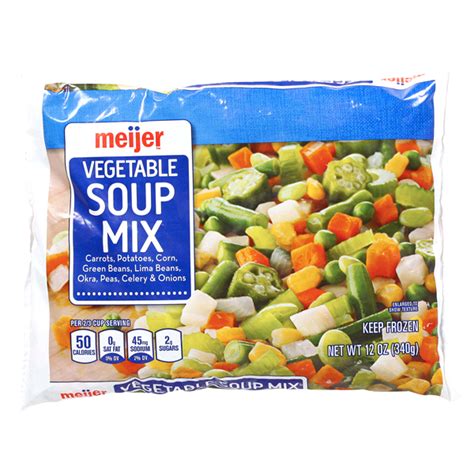 Vegetarian and vegan modifications included. Meijer Frozen Vegetable Soup Mix, 12 oz Other Frozen Vegetables | Meijer Grocery, Pharmacy, Home ...