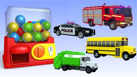Learning Street Vehicles Names And Sounds For Kids With Surprise Eggs
