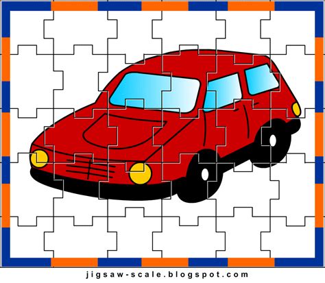 Printable Jigsaw Puzzle For Kids Car Jigsaw