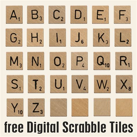 Scrabble Tiles Free Printables