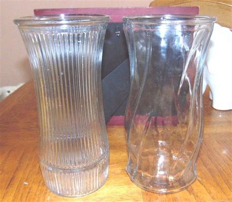 Vintage Clear Glass Flower Vases Brody Hoosier B Tall