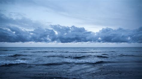 Sea Waves Clouds Horizon Blue Sky 4k Hd Nature Wallpapers Hd