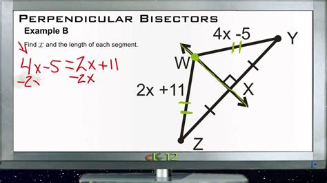 perpendicular bisectors examples basic geometry concepts youtube