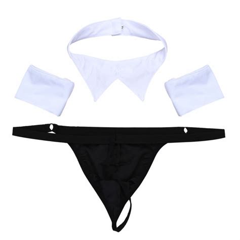 Waiter Stripper Mens Fancy Dress Costume Sexy Strip Costume Stripper Costume Size M L XL EBay