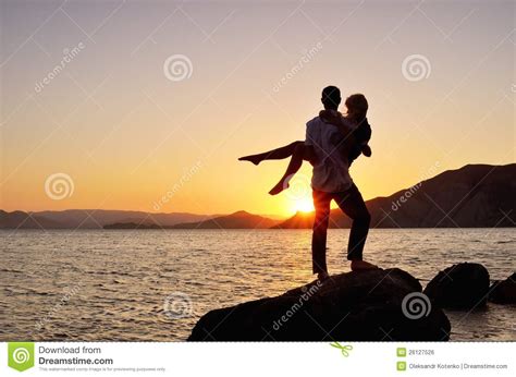 Guy Holding The Girl In His Arms Stock Photo Image Of