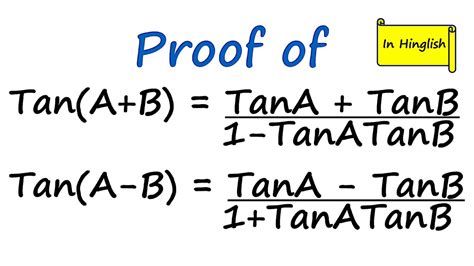 Proof Of Formula Of Tanab And Tana B Youtube