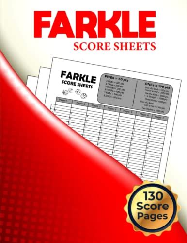 Farkle Score Sheets 130 Pages Farkle Score Pads For Scorekeeping