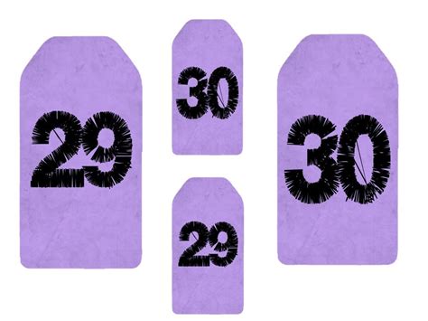 Purple Numbers In Base05 Font Tags Etsy Uk