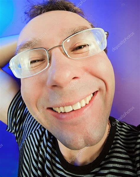 Funny Happy Man In Glasses Portrait Stock Image Affiliate Man