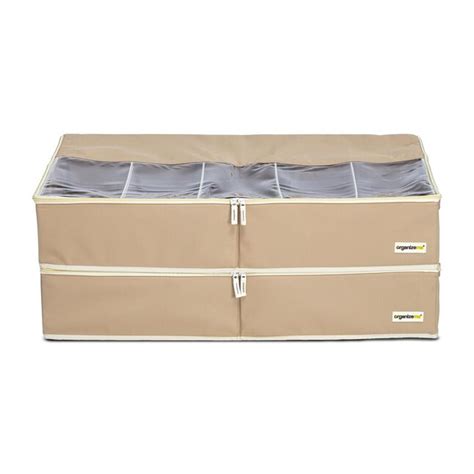 Organizeme 2 Pack 12 In W X 4 In H X 18 In D Taupe Fabric Collapsible