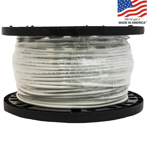 Shop 500 Ft 8 Awg Stranded White Copper Thhn Wire By The Roll At